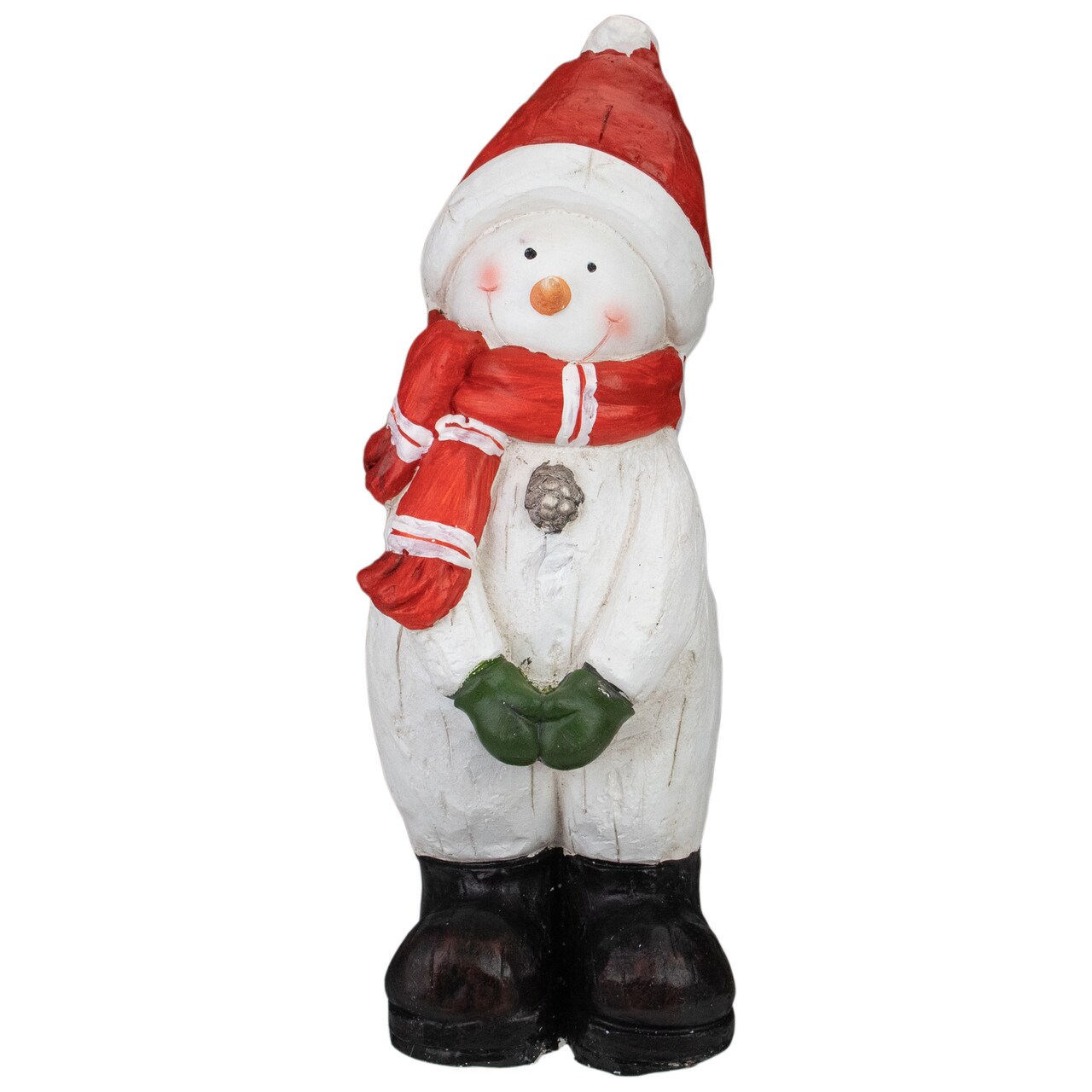 Northlight Standing Snowman Christmas Decoration - 17" - White and Red
